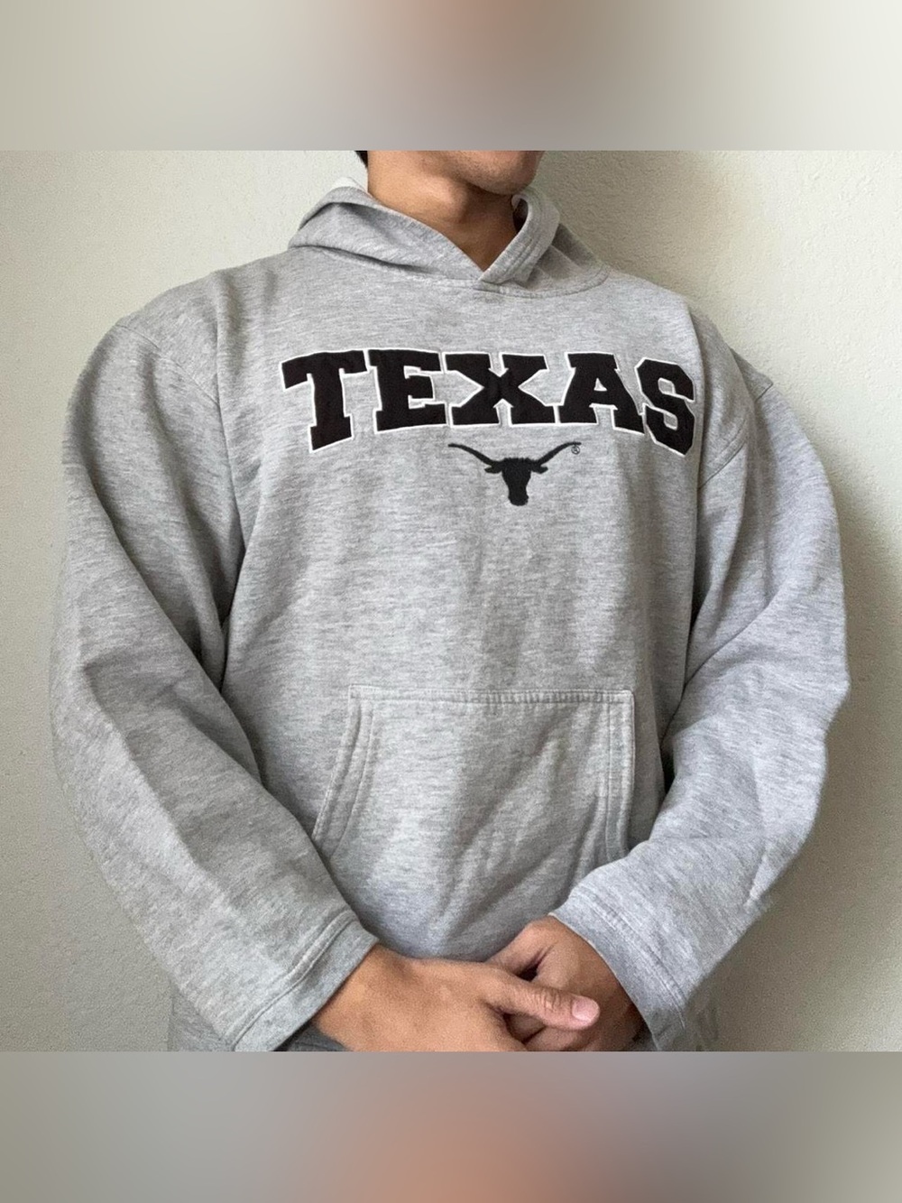 Vintage 2000s Starter UT Long Horns Embroidered Grey Hoodie